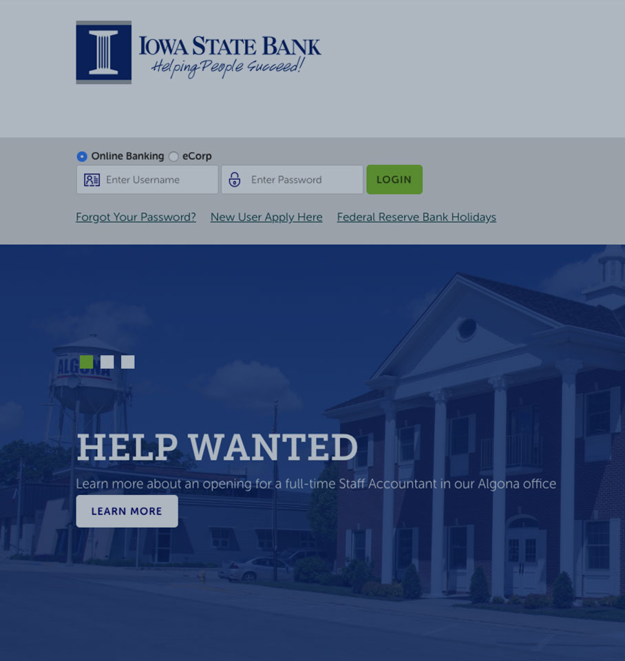 Iowa State Bank Website